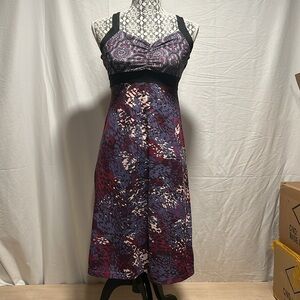 Prana Print Dress Shelf Bra Size Small